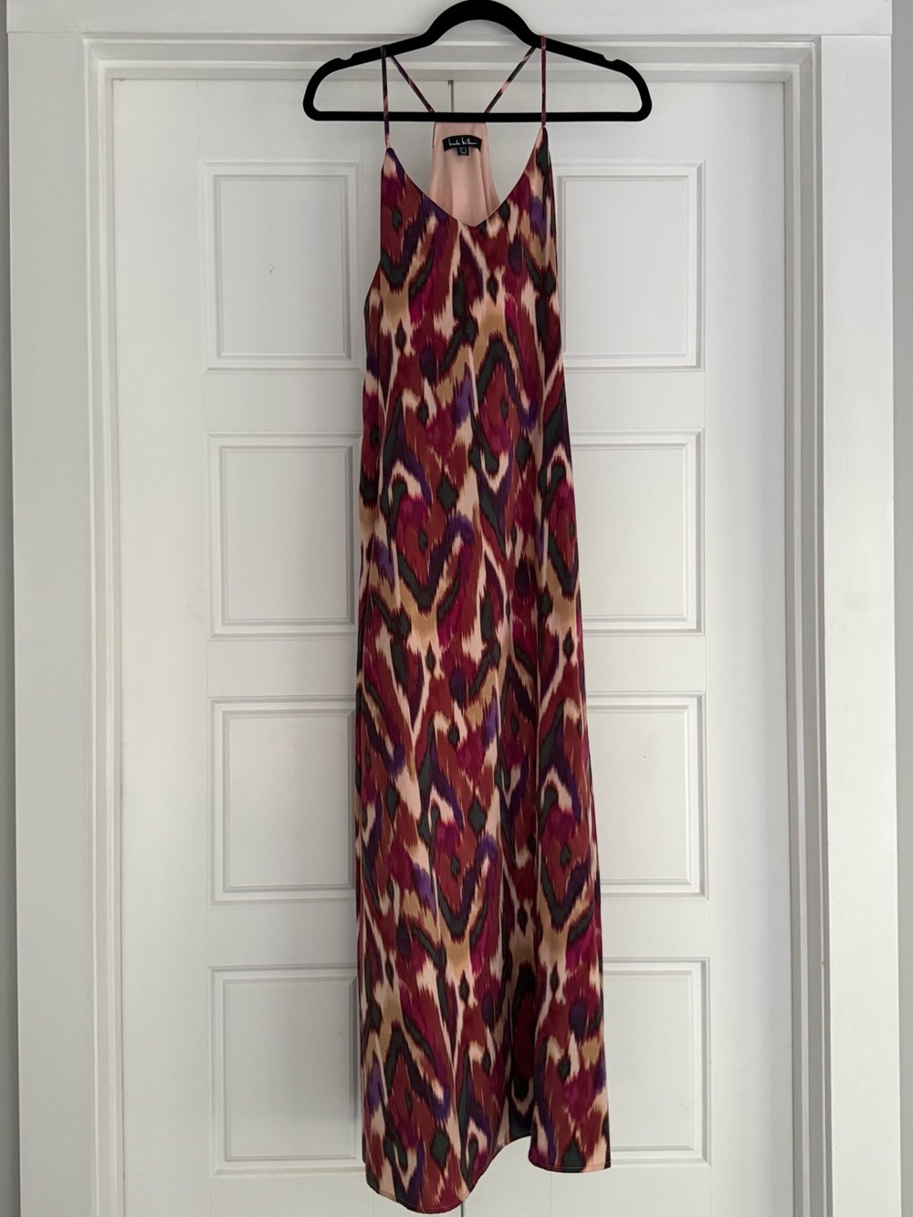 Nicole Miller Satin Maxi Halter Dress, Small